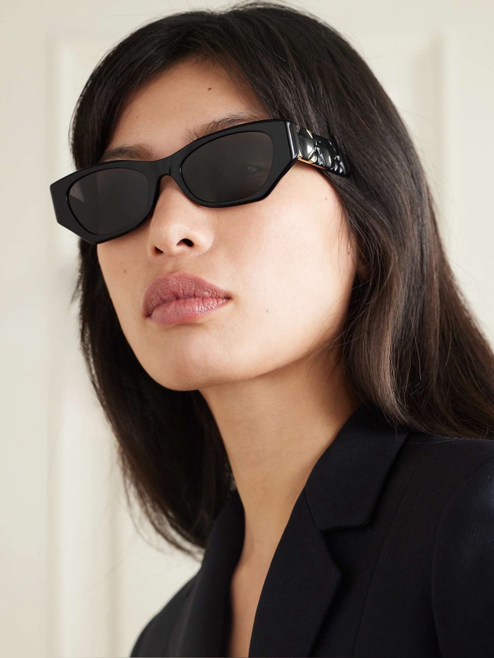 DIOR / LADY 95.22 B1I CAT-EYE ACETATE SUNGLASSES / BLACK